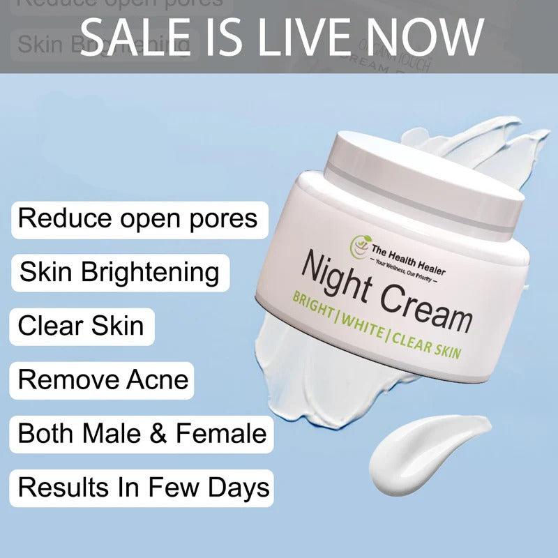 The Health Healer Night Cream Bright, White,Clear Skin For all Skin types